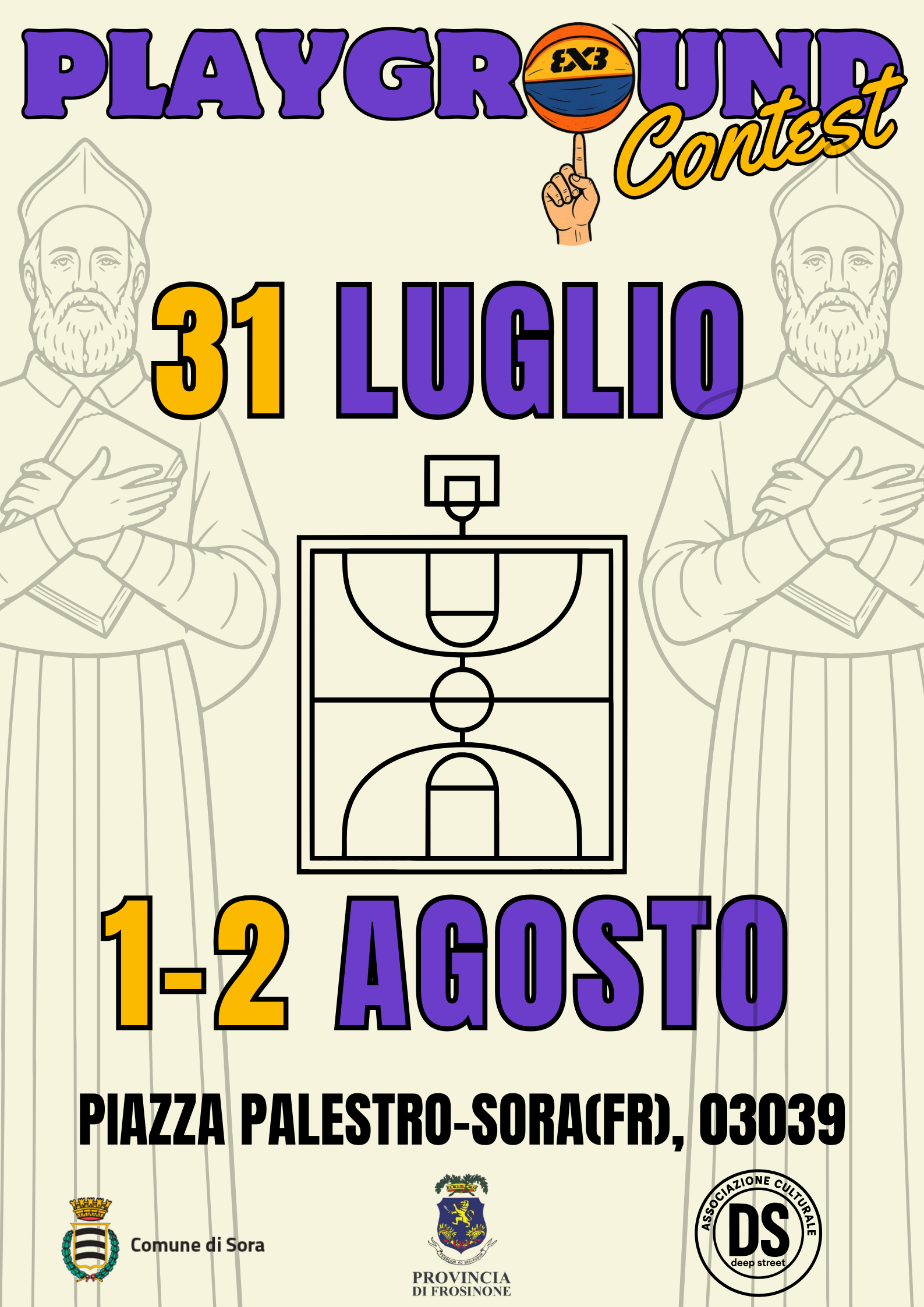 Locandina Playground Contest: 31 luglio, 1 e 2 agosto, Piazza Palestro a Sora